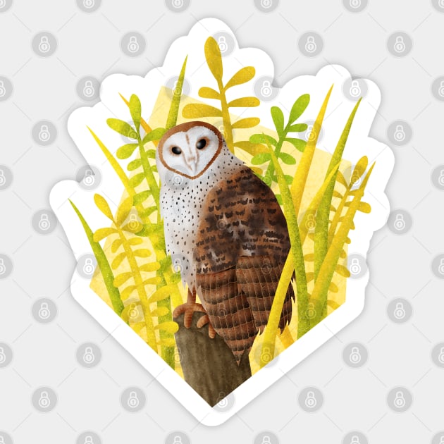 Barn Owl (Tyto alba) Sticker by CleanRain3675